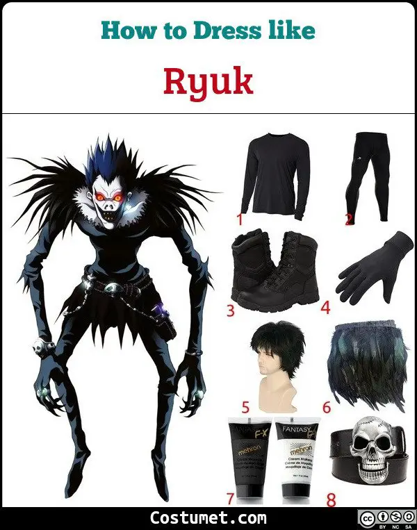 ryuk death note costume for cosplay  halloween 2020