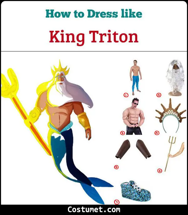 Disney The Little Mermaid Men's King Triton Costume