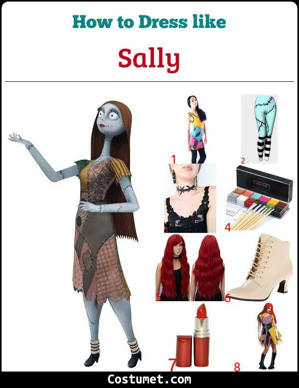 Sally Nightmare Before Christmas Costume For Cosplay Halloween