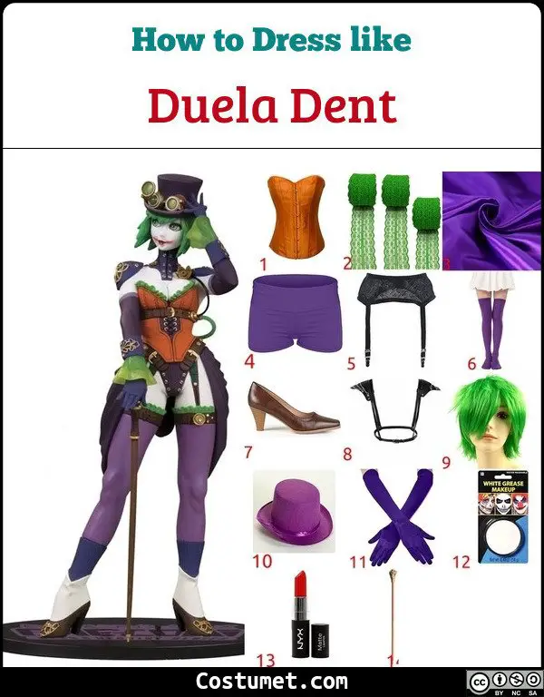 Duela Dent Dc Costume For Cosplay Halloween