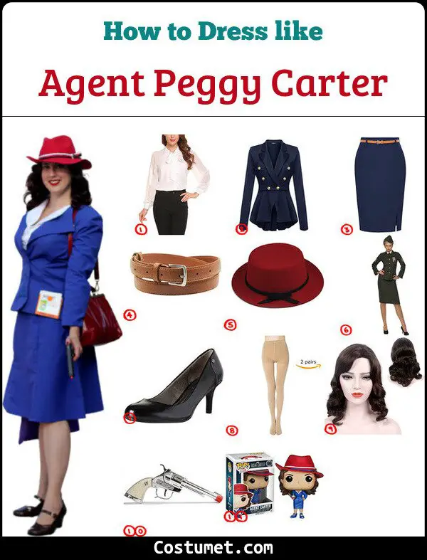 Agent Peggy Carter Costume for Cosplay & Halloween 2023