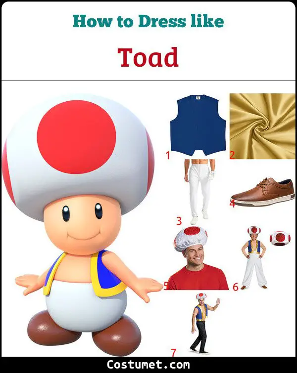 Toad and Toadette Costume from Super Mario for Cosplay & Halloween