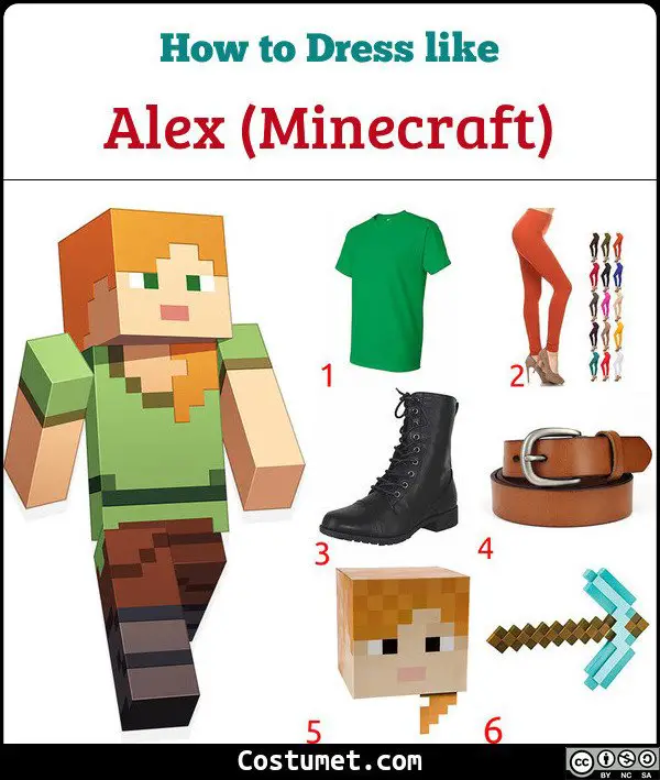 alex minecraft costume for cosplay