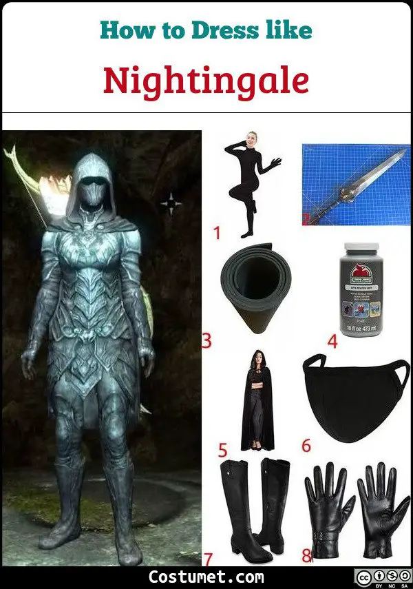 Nightingale Skyrim Costume For Cosplay Halloween