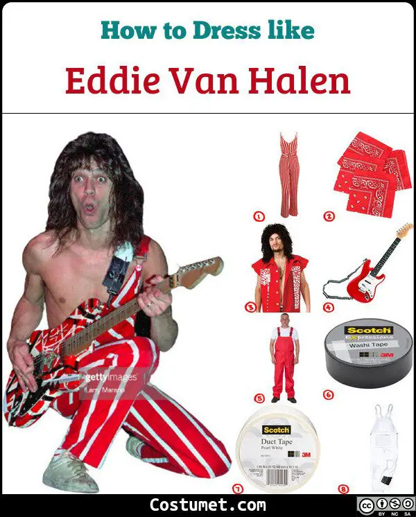 Eddie Van Halen Costume for Cosplay 