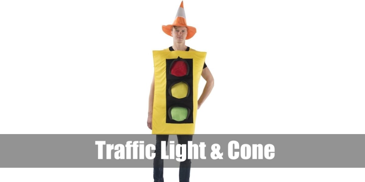 Traffic Cone & Light Costume for Cosplay & Halloween