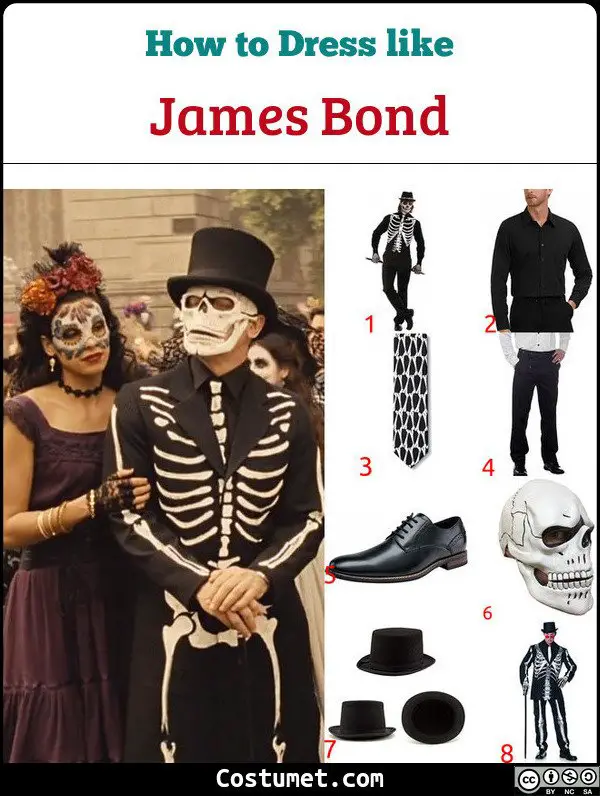 James Bond (Day of the Dead) Costume for Cosplay & Halloween