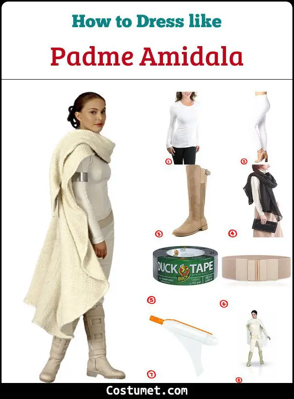 Padme Amidala From Star Wars Costume For Cosplay Halloween