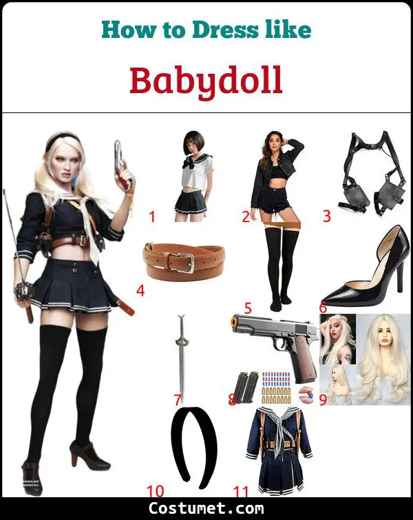 Babydoll Costume from Sucker Punch for Cosplay & Halloween