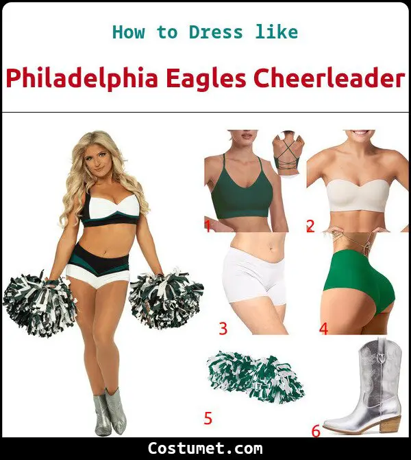 Philadelphia Eagles Cheerleader Costume for Cosplay & Halloween