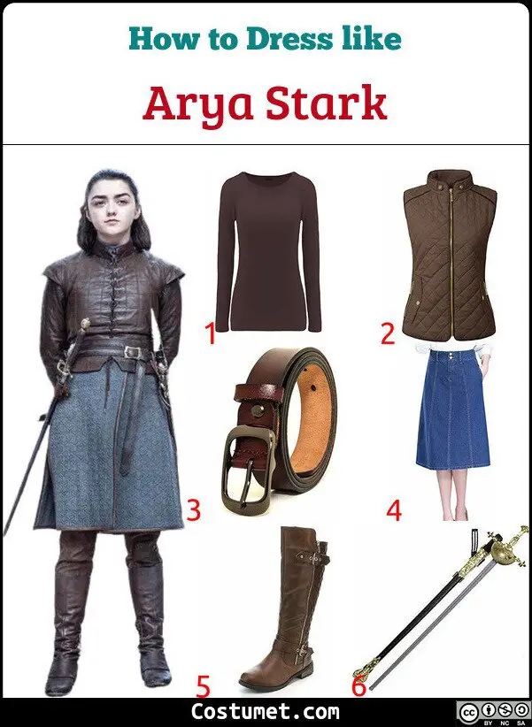 Arya Stark (Game of Thrones) Costume for Cosplay & Halloween 2023