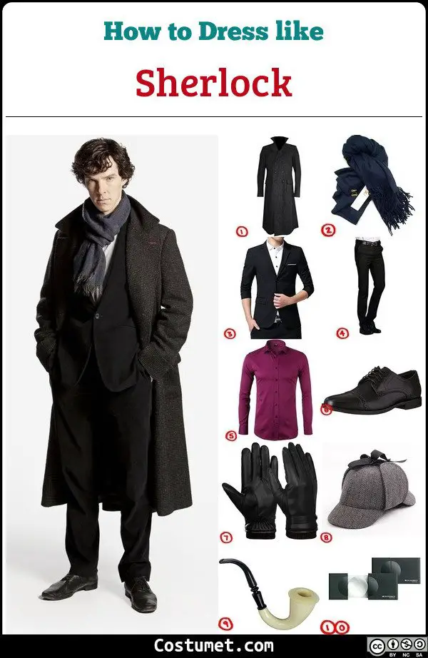 Sherlock Holmes Bbc Costume For Cosplay Halloween